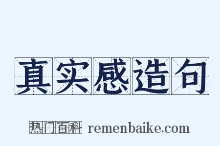 真实感造句是什么意思的图片